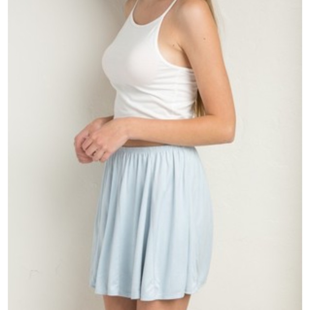 Brandy Melville blue suede riana skirt